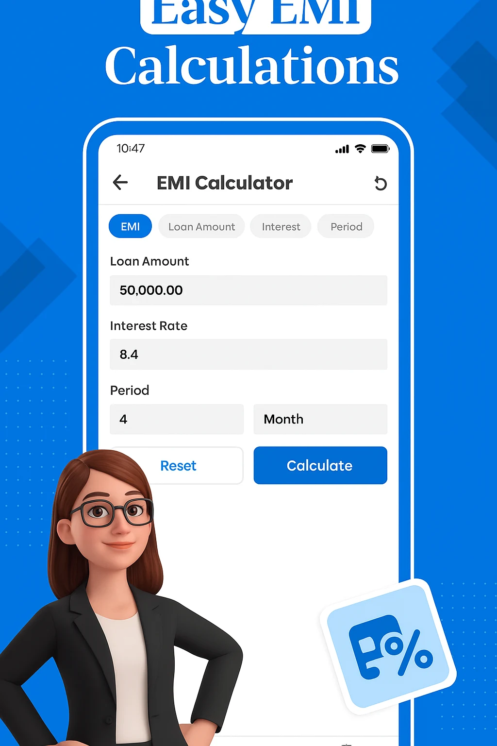 EMI Calculator, GST & LOAN App Screenshot 4