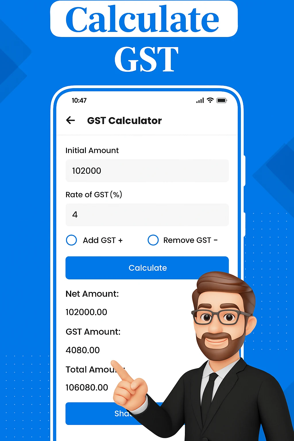 EMI Calculator, GST & LOAN App Screenshot 5