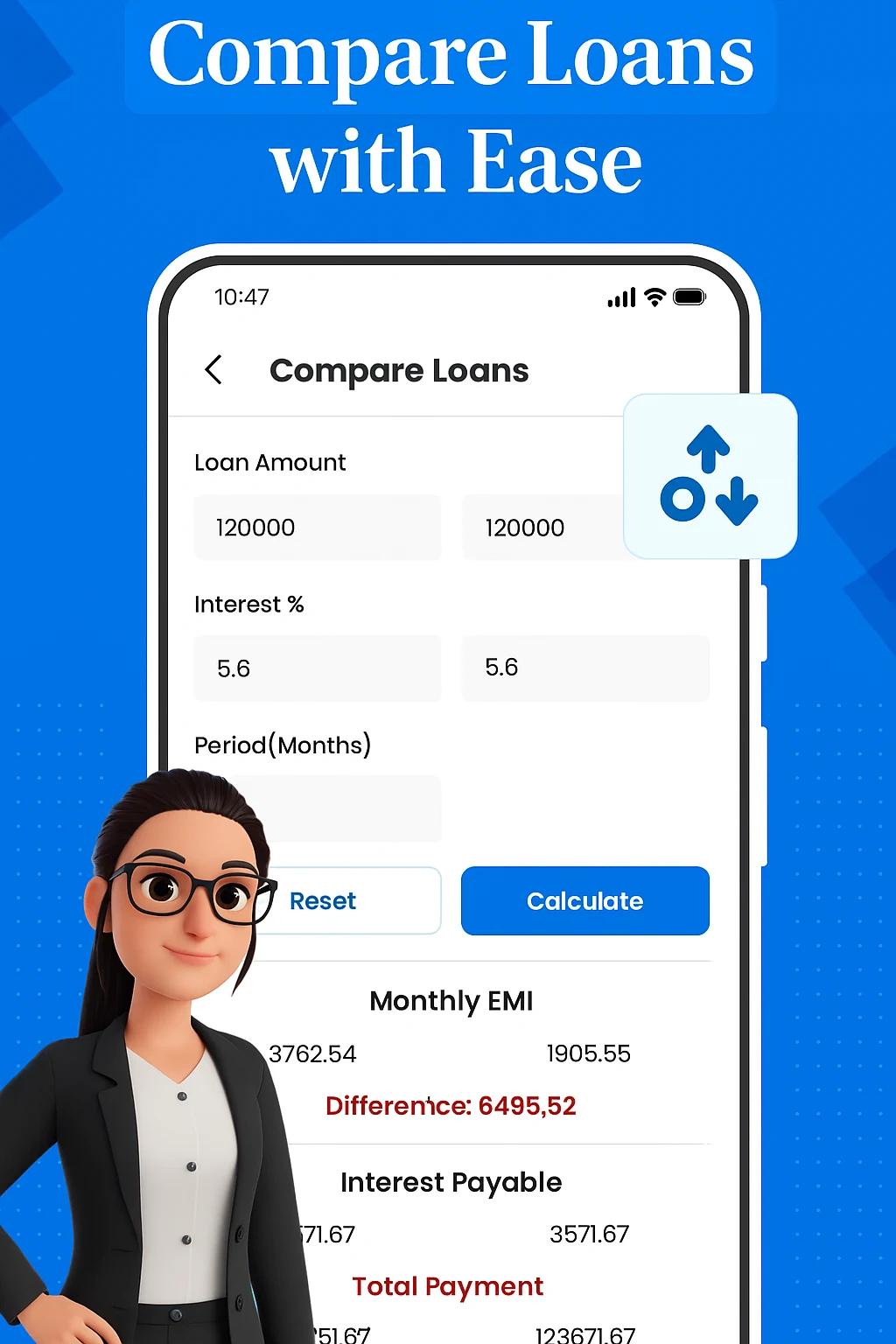 EMI Calculator, GST & LOAN App Screenshot 6
