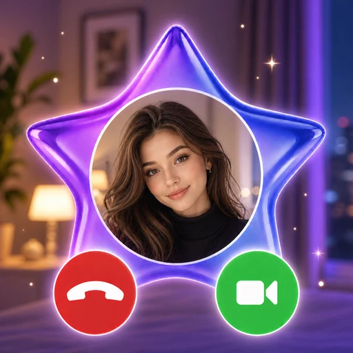 Idol prank video call and chat icon