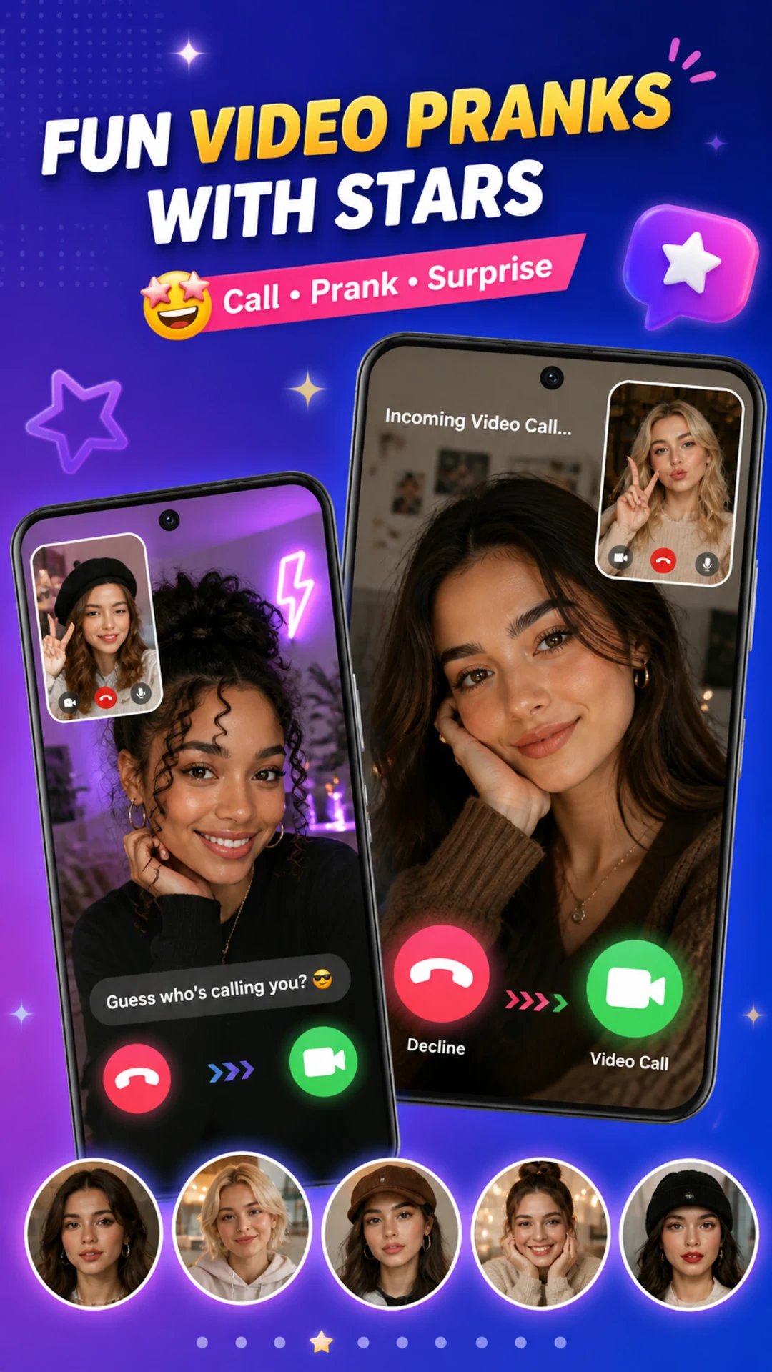 Idol prank video call and chat Screenshot 2